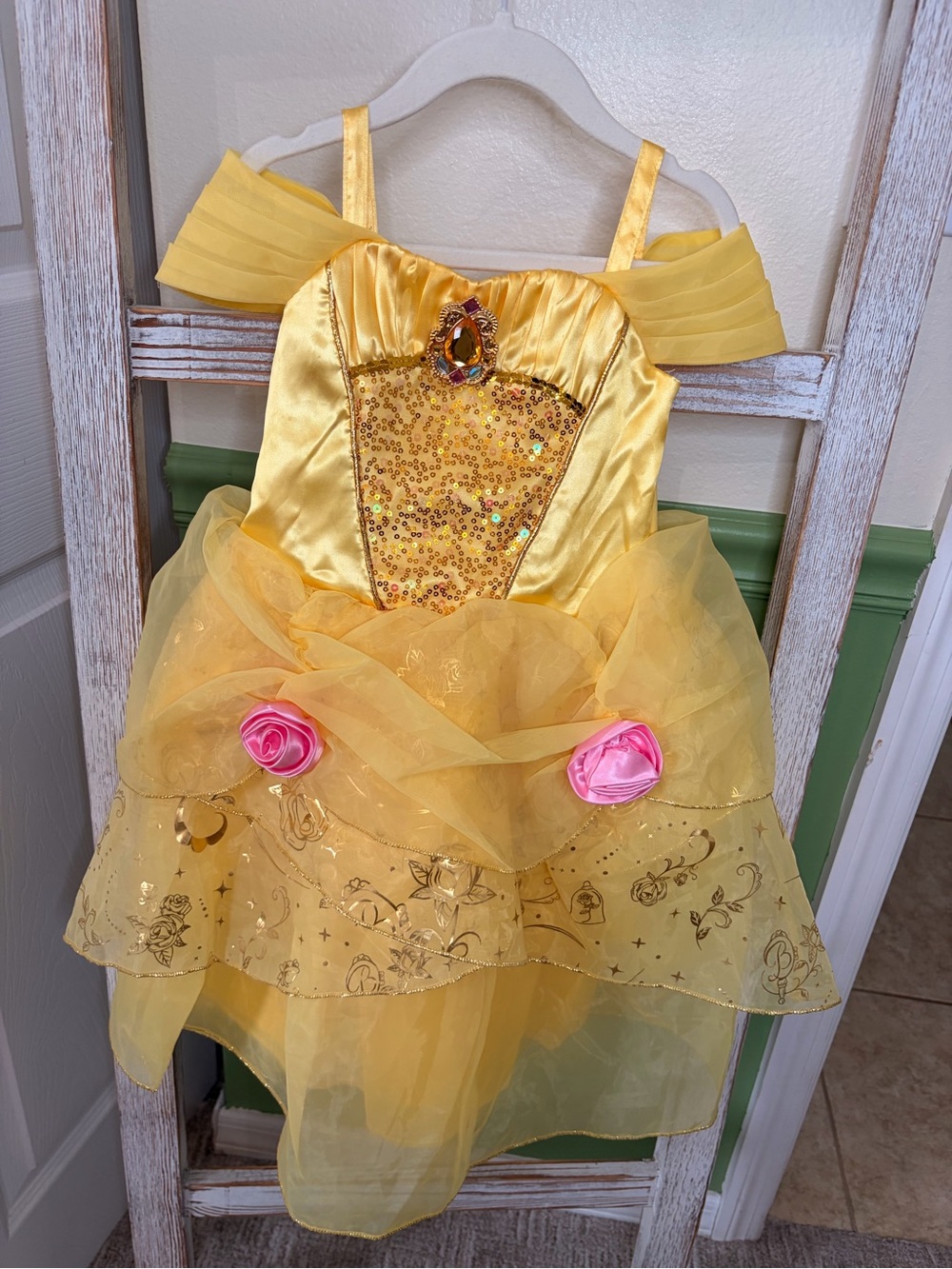 🥀 Disney Belle Princess Costume Dress Girls Size 3 Beauty & the Beast
